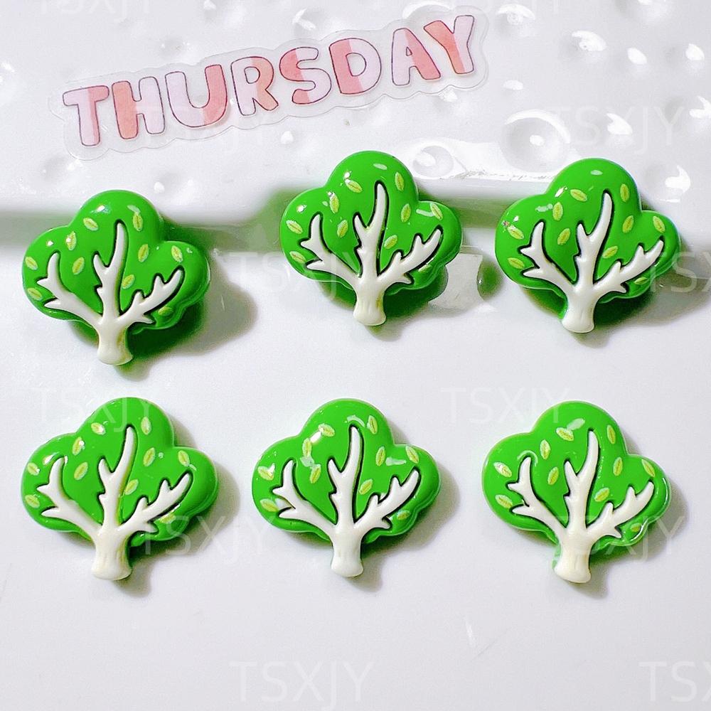 

10PCS New Colorful Cute Cartoon Forest Tree Flat back Cabochon Stone Scrapbook DIY Decor Figurines Crafts Accessories