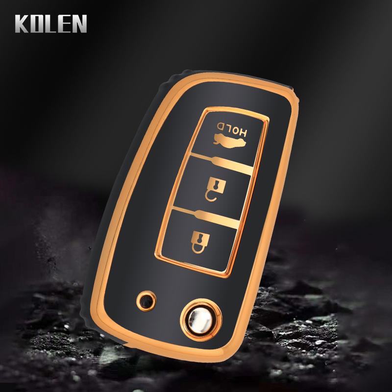 Tpu Car Flip Key Cover Case Shell Fob For Nissan X-Trail Qashqai J11 Juke Murano Micra Tiida Maxima Altima Kicks Quest Geniss