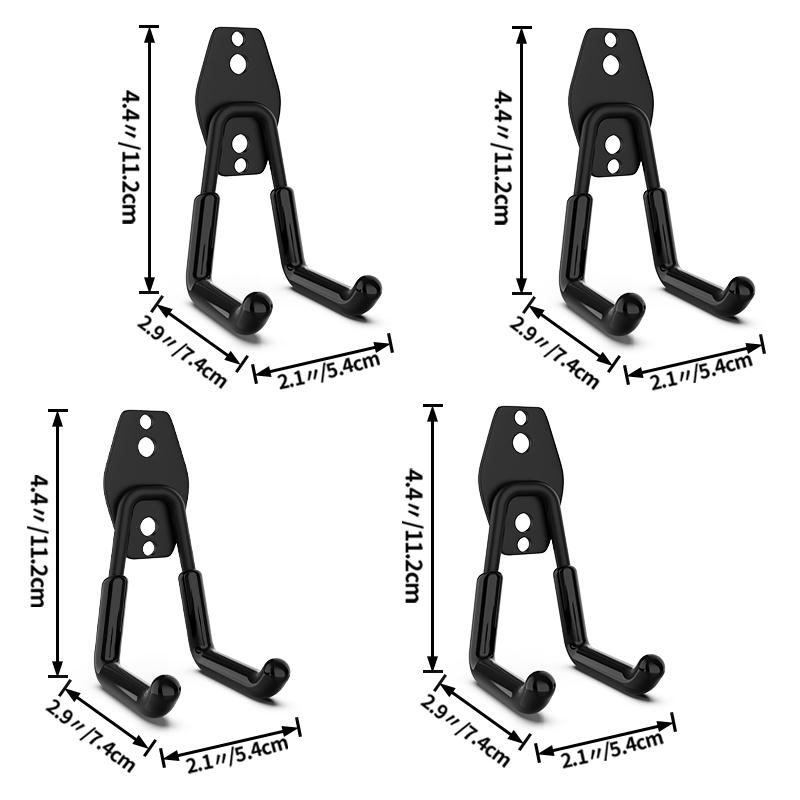 Heavy Duty Metal Hook 5 Size Garage Organizer Hooks Wall Mount Bicycle Hanger Anti-slip Storage Hook For Ladders Garden Tool