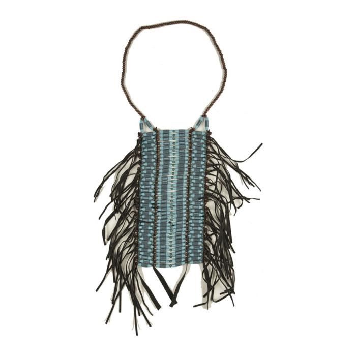 Bavoir Indien - DisfraZZes - Bleu - Mixte - Bébé - Franges