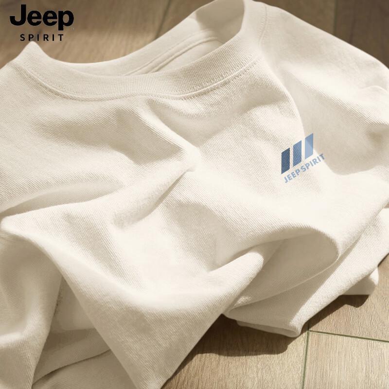 

JEEP SPIRIT Men s 2026 New Pure Cotton Round Neck Short Sleeve T-Shirt XL