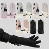 1 Pair Autumn Winter Touchscreen Gloves with Elastic Cuff Contrast Color Ski Riding Outdoor Sports Women Gloves for Cold Weather
