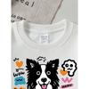 European Sizes Girls' Long-Sleeve Round Neck Sweatshirt "Cute Dog" Print, Spring/Autumn, Casual, Daily & Sports.