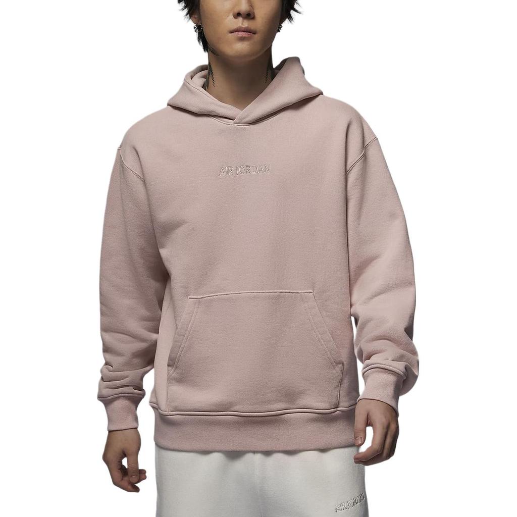 Jordan Air  Wordmark Casual Solid Color Hooded Long Sleeve Sweatshirt Men Sweatshirt Oxford-Pink FZ3953-601