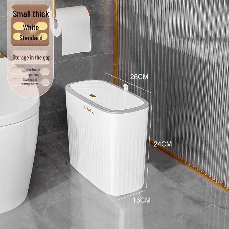 2024 Large Capacity Wall-Mounted Trash Can with Lid for Bathroom, Kitchen, and Living Room
