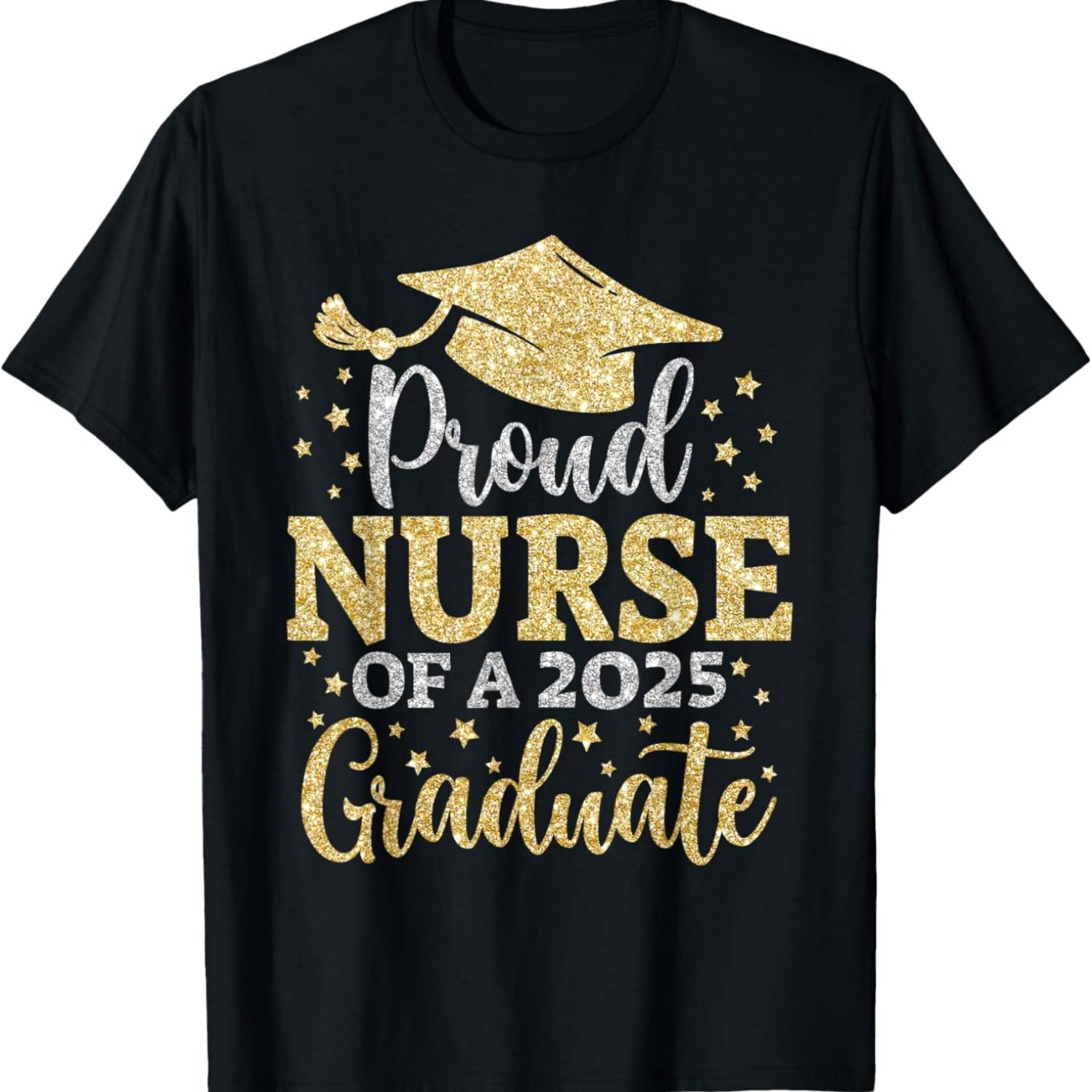 Nurse Senior 2025 Proud Nurse Of A Class Of 2025 Graduate T-Shirt S чёрный