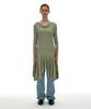 Partimento Woman Cowl Neck Asymmetrical Jersey Dress_Light Green