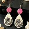 Versatile Dandelion Teardrop Leather Earrings