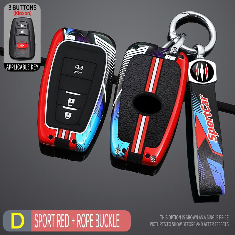 Car Key Case Cover Protective Shell Fob For Toyota Prius Camry Corolla C-HR CHR RAV4 Prado 2018 2022 Car Key Decoration Shell
