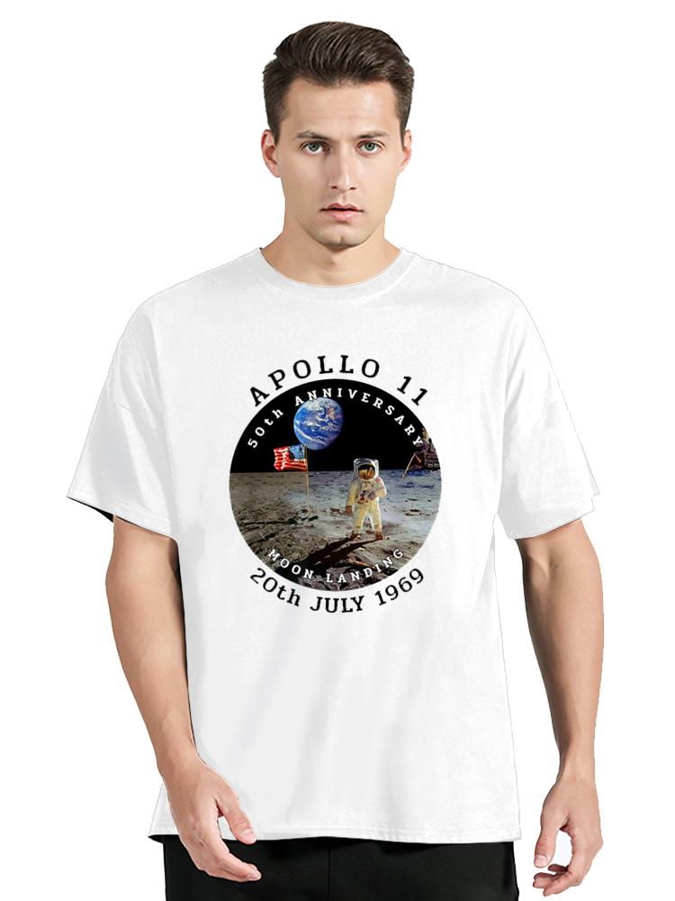 Apollo 11 50th Anniversary Moon Landing 1969 2019 t-shirtunisex cotton Tops Tee Clothing Oversized T Shirt Fashion Classic Style