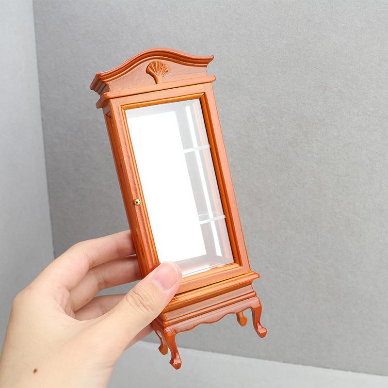 1:12 Păpușă Simulare Dulap de Lemn de Afișare Model Dulap Miniatură Casă de Păpuși Mobilier Decor Jucărie Casă de Păpuși