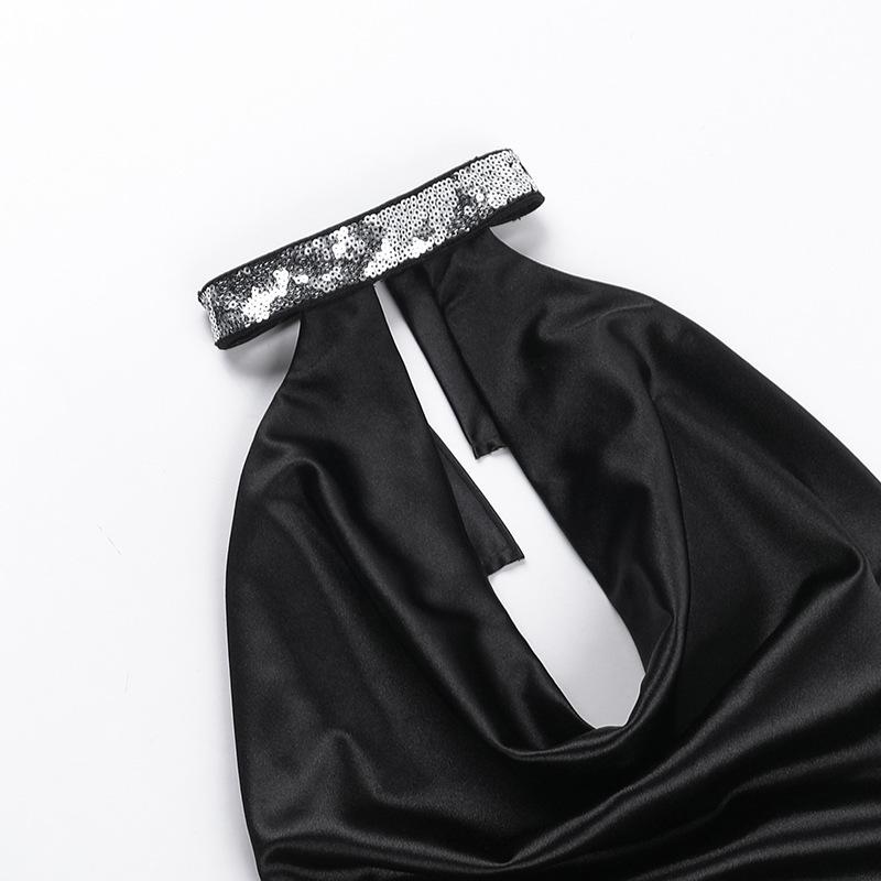 Jarní dámské šaty ve stylu celebrit Sexy úzké šaty s diamantovým řetízkem