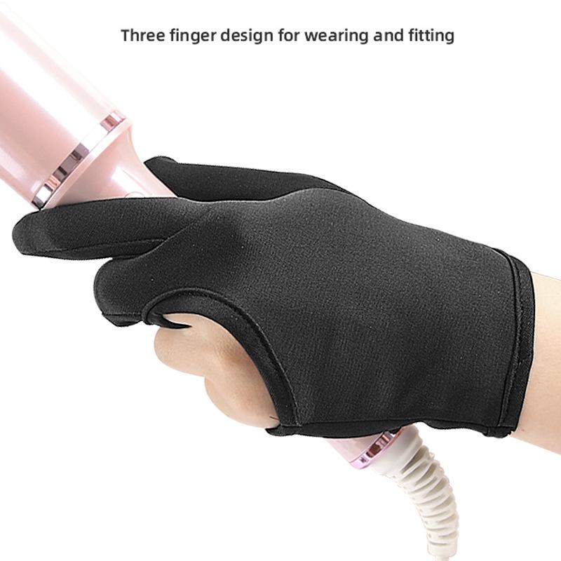 Multifunction Heat Resistant Gloves Reusable Black Cotton Gloves Use With Curling Iron Professional Hair Styling Tool