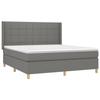 Maison Exclusive - Sommier à lattes de lit matelas LED Gris foncé 180x200 cm Tissu