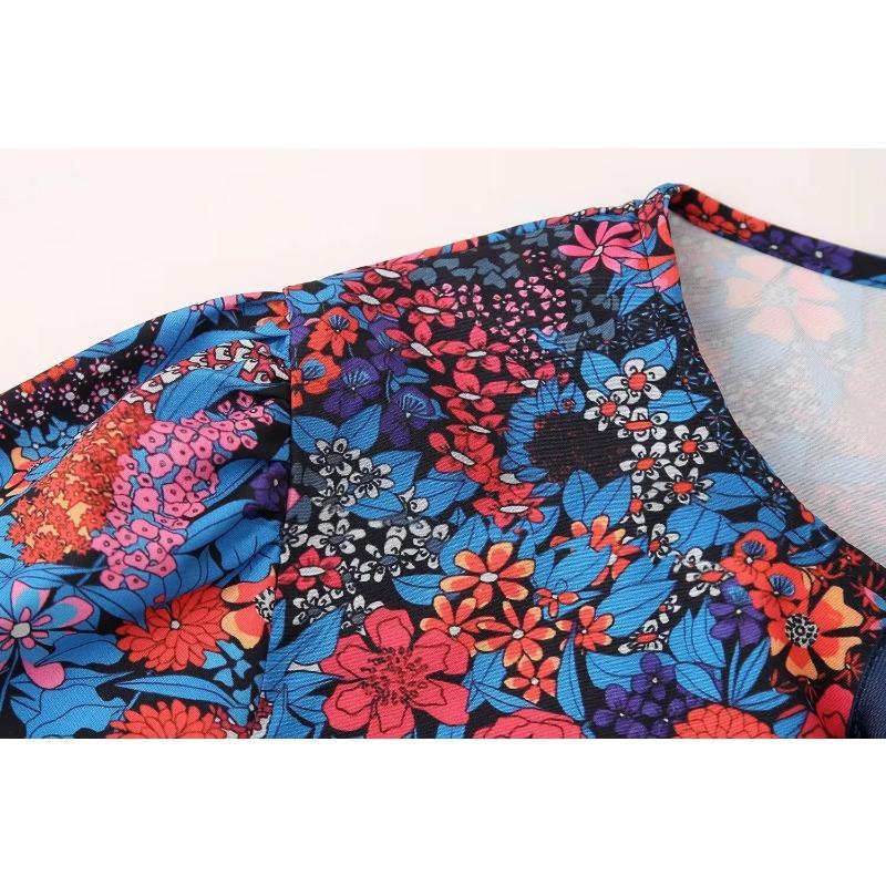 TELLHONEY Женская мода О-образный вырез топы с бантом украшения и брюки на пуговицах — фото 7