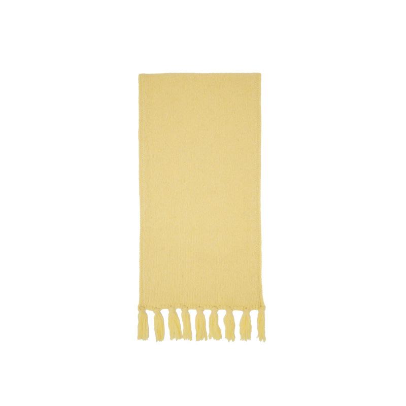 Wool Solid Color Beard Wool Knitted Tassel Scarf Unisex Autumn and Winter Scarf