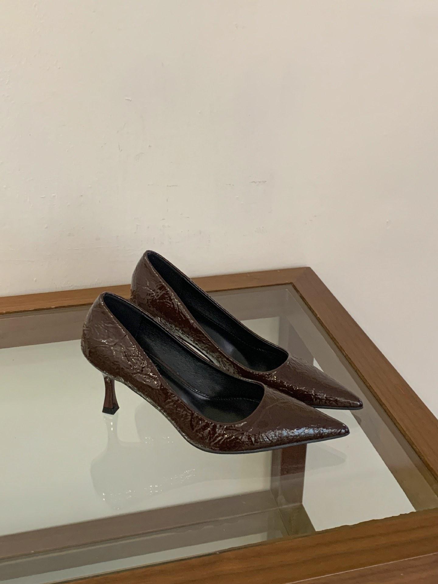 Women s Pointed Toe Spring Stylish Elegant Office Pumps - Fashionable Footwear 35 коричневый