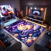 1PC Custom Name "Nighttime Dreamscape Bunny" Theme Floor Mat Ideal for Living Room, Game Rooms, Office, Bedroom,Floor Mat Playful Design