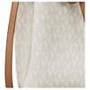 Michael Kors Borsa a tracolla in tela rivestita con stampa logo, media, da donna, Bianco Vaniglia-Marrone Ghianda 30F5GU5S2B-VANILLA