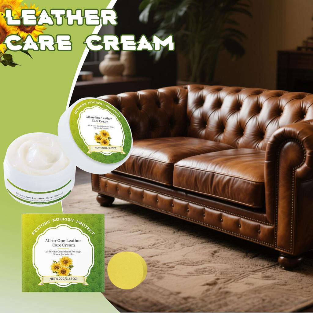 Leather Moisturizer Treats Scratches And Nourishes Leather With Leather Balm For Bags, Shoes, Jackets And Furniture