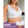 Wireless Front Closure Push Up Plus Size Backless Bra For Women