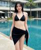 Swimsuit Women's Summer Bikini Three-piece Sexy Dream Purple Pure Wind Spice Girl Conservative Seaside Resort Hot Spring Photo