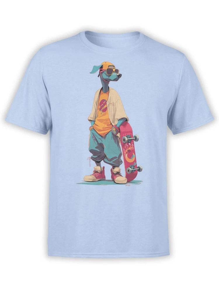 Fantucci Skater Doggo TShirt Funny Cool Dog Skateboard Graphic Tee Unisex S