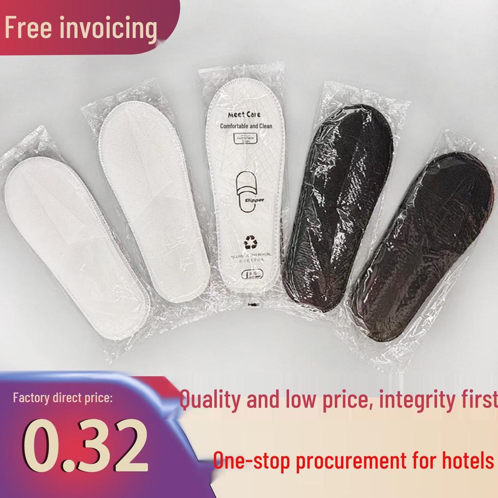 Verdickte Vlies-Einwegpantoffeln für Hotel, B&B, Zuhause, Gäste und Reisen - Waschbar