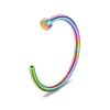 1pcs Stainless Steel Hoop Nose Ring 18G 20G Simple Style Ear Nail Nostril Body Piercing Jewelry 6mm 8mm 10mm 12mm