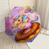 1PC Unicorn Donut Umbrella-8-Rib Reinforced, Automatic Open, Lightweight & Durable, Fashion Accessory for Outdoor, H0338