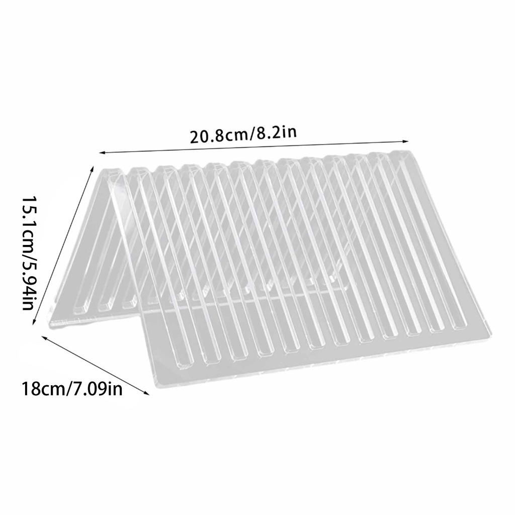 Průhledný akrylový stojan na vinylové desky Elegantní akrylový držák na desky Elegantní výstavní stojan na vinylová alba do jakékoli místnosti