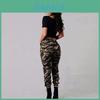 Women Fashion Army Military Cargo Pants With Camouflage Pattern And Durable Cotton Blend Fabric For Outdoor Casual Wear