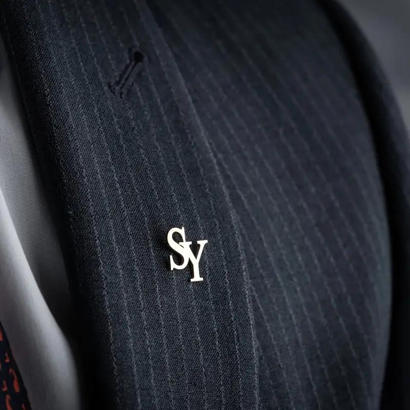 

Custom Double Letter Brooch Women Men Stainless Steel Initial Brooches Personalized Couple Wedding Clothing Decoration Jewelry