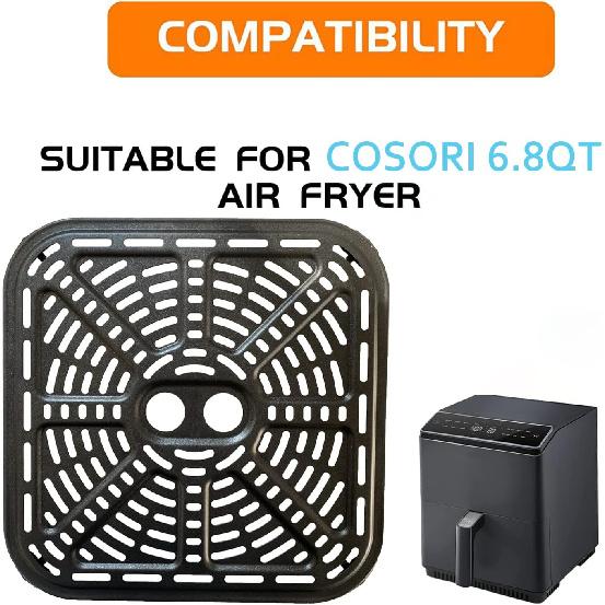 

Решетка-гриль для аэрофритюрницы COSORI 6.8QT, Квадратная сковорода-гриль для аэрофритюрницы 9,02 дюйма, Поддон для хрустящей корочки для аэрофритюрницы, Решетка для аэрофритюрницы, Вставка