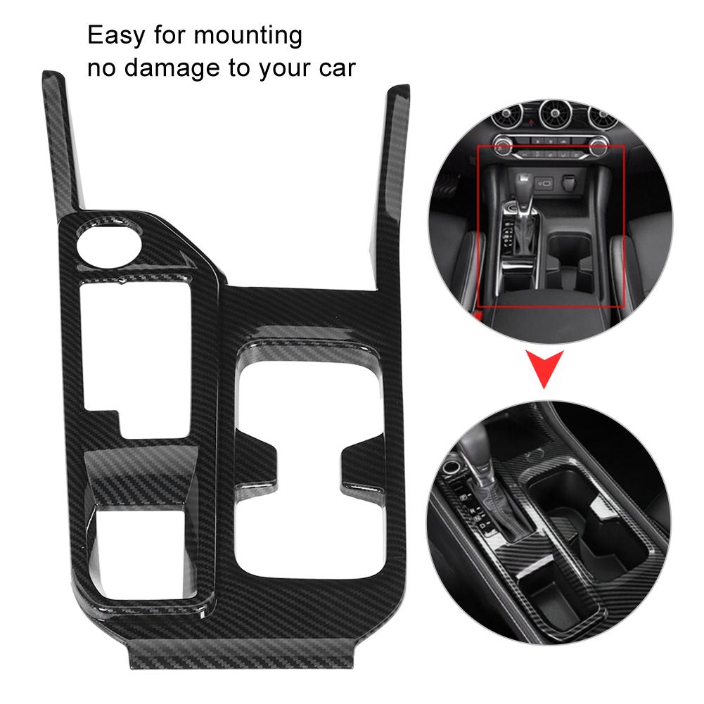 Carbon Fiber Central Control Gear Shift Box Panel Cover Trim Fits for Nissan Sylphy Sentra 2020