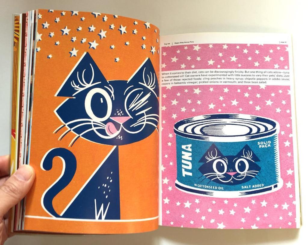 [USED] Happy Kitty Bunny Pony Book Illustration Cat Rabbit Horse