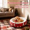 Christmas Cat Bed Christmas Calming Comfortable Pet Sofa Puppy Kitten Crate Kennel Bed for Home Dorm Bedroom Living Room Balcony
