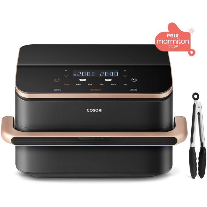 Friteuse sans huile COSORI - Dual Blaze Twinfry Chef Edition - Capacité 10L - 6 programmes - 2800W - Noir