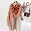 Summer silk scarf women's print lengthened thin shawl with decorative scarf sun protection beach towel Fashion Refined-inspired Casual Scarf