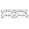 Half-Frame Metal Glasses, Vintage Blue Light Blocking Flat Lenses, Men And Women Can Use Myopia Frames