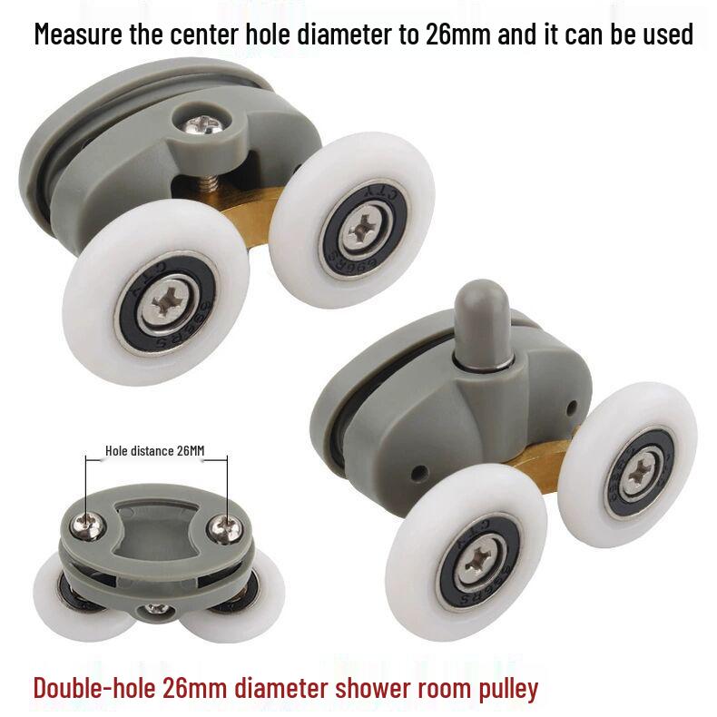 Badezimmer Duschraum Doppelrad Glas Schiebetür Rolle