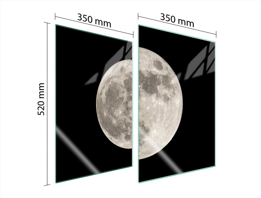 SZKLANA PŁYTA OCHRONNA DO KUCHNI 2x35x52 KSIĘŻYC