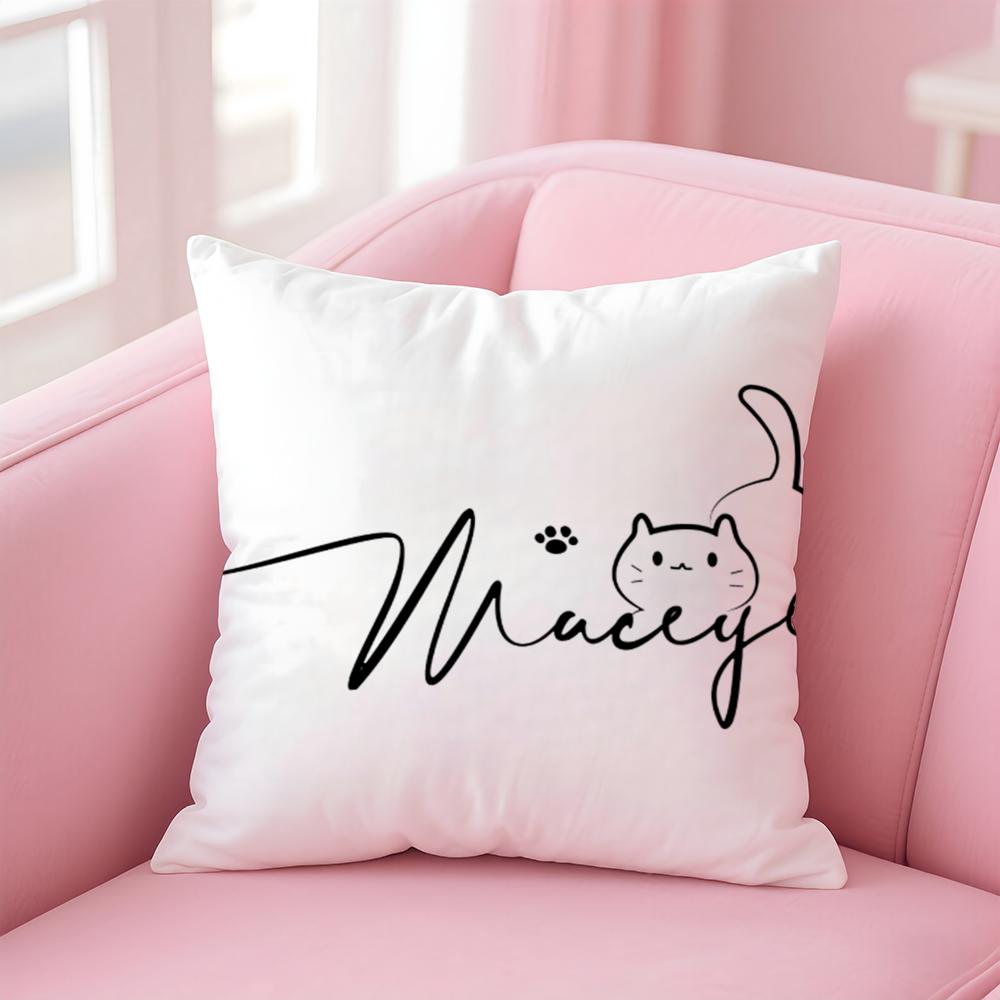 Creative Cute Artistic Art Animal Signatures Cushion Cover Pillow Case Soft Skin Friendly Fabric  Concealed Zipper