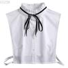 Girls Bowknots Lapel Shirt Detachable Collar Autumn Sweater Blouse Women Fake Collar Girls Removable Shirt Neck False Collar
