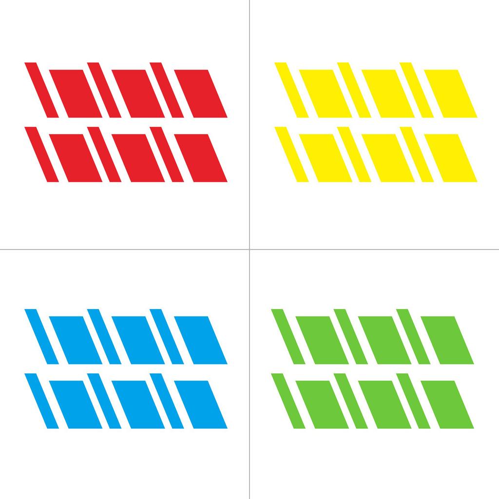 6PCS Reflective Car Wheel Sticker Vinyl Precision Cut Decal Sticker Stripe Racing Wheel Hub Decals