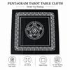 Black White Tarot Card Mat Altar Setup Decorative Tablecloth New Board Game Mat  Tarot Reading