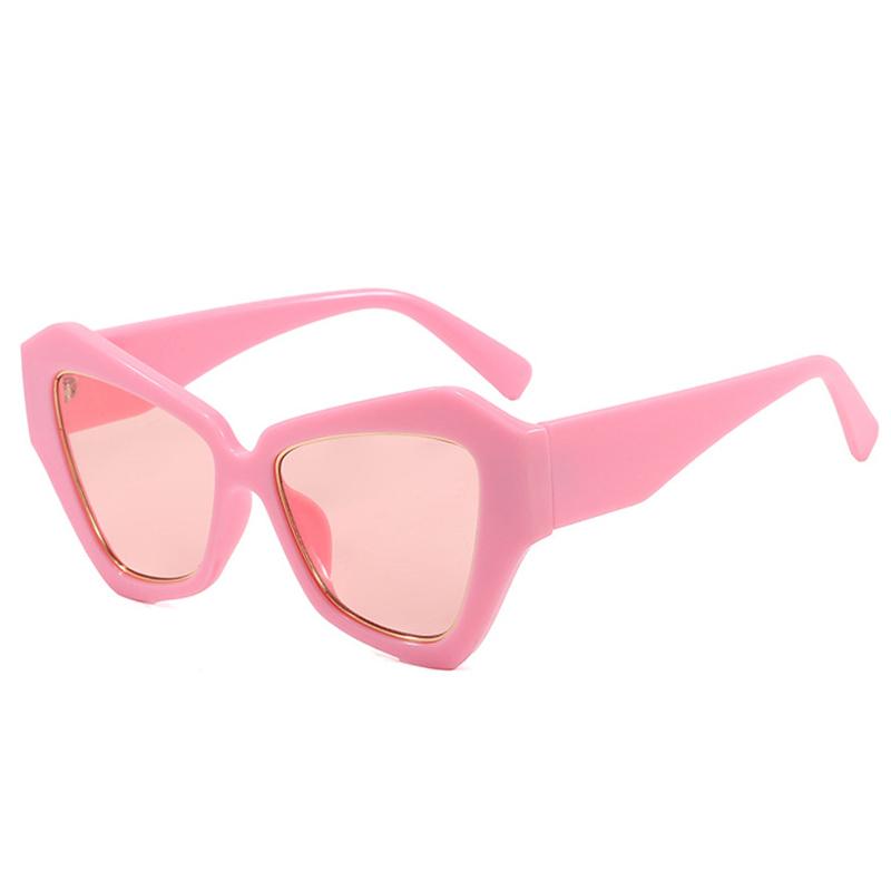 Ins Popular Fashion Cat Eye Women Sunglasses Polygon Shades UV400 Retro Candy Color Men Sun Glasses