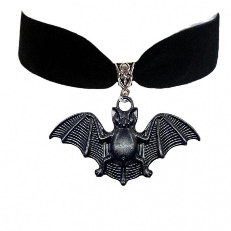 Black Velvet Bat Necklace - Cross Border Foreign Trade