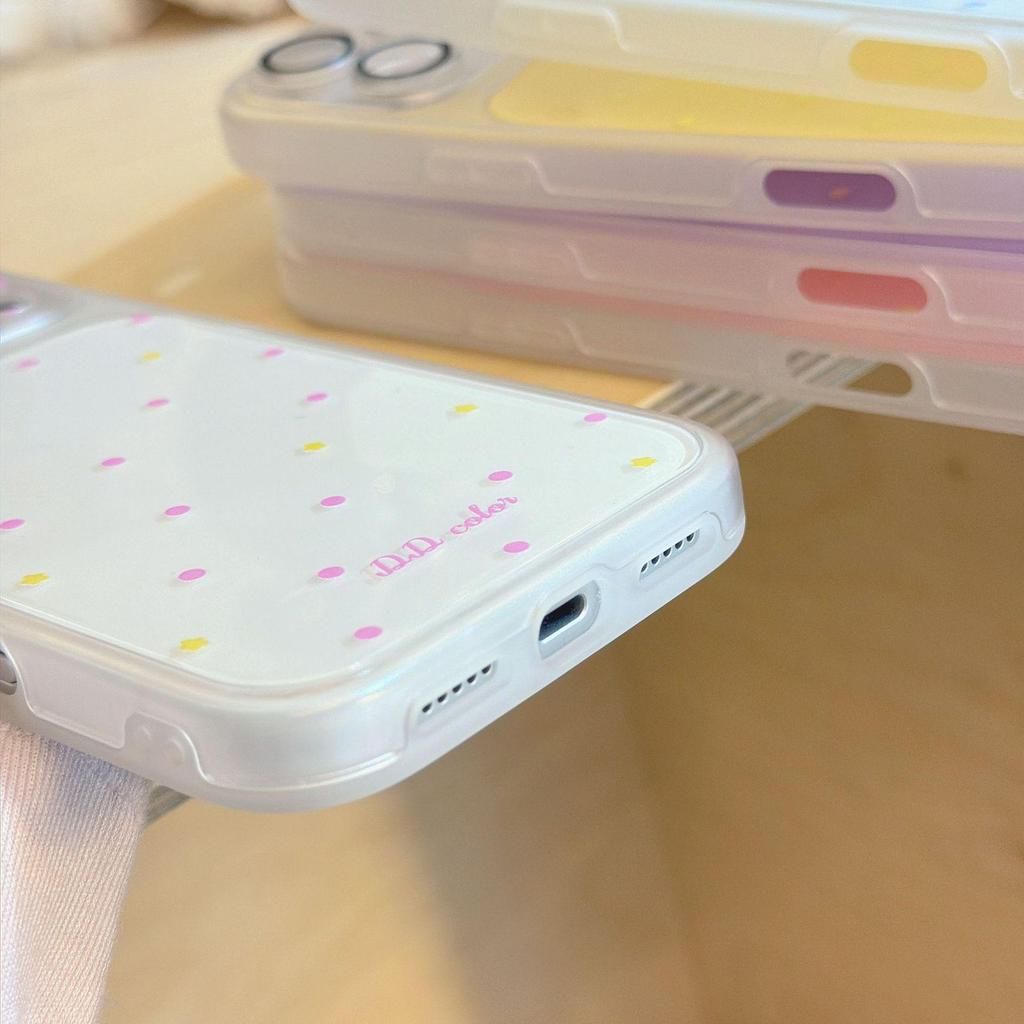 Colorful Polka Dot Phone Case for Apple 16Pro/17ProMax/15 with Anti-Drop Protection
