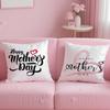 Mother'S Day Cushion Cover Plush Fabric Soft Double-Sided Printed Sofa Warm Winter Home Gift Pillow Case